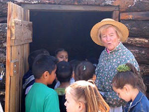 children entering root cellar