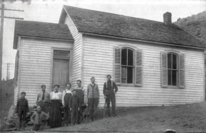 1910 depiction of Guy Hill Schoolhouse in Golden Gate Canyon