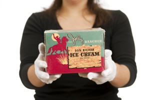 person holding ice cream box