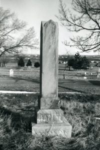 headstone at cemetery