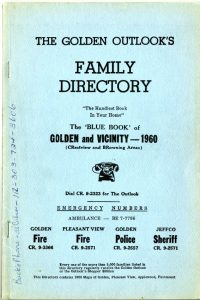 The Golden Outlook's Family Directory-1958