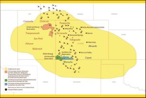 historical map of Ute territory