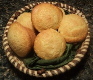 cornbread in basket