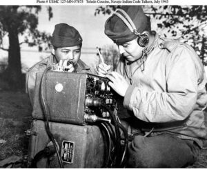 two people using a radio and transmitter